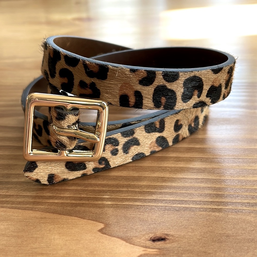 Women’s leopard print belt